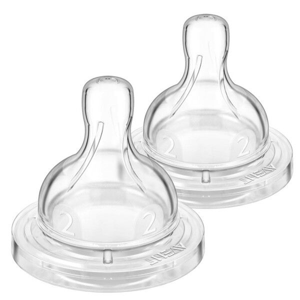 Соска Philips Avent силиконовая Anti-colic с медленным потоком с 1 мес. 2 шт. SCF632/27