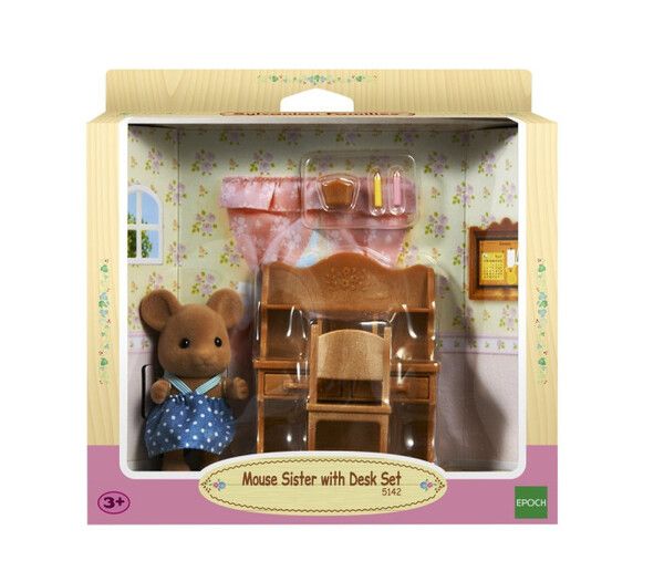 Sylvanian Families Дочка Мышонок и школьная парта