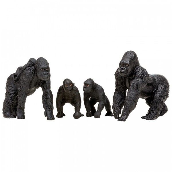 Masai Mara Набор фигурок Мир диких животных Семья горилл (4 предмета)