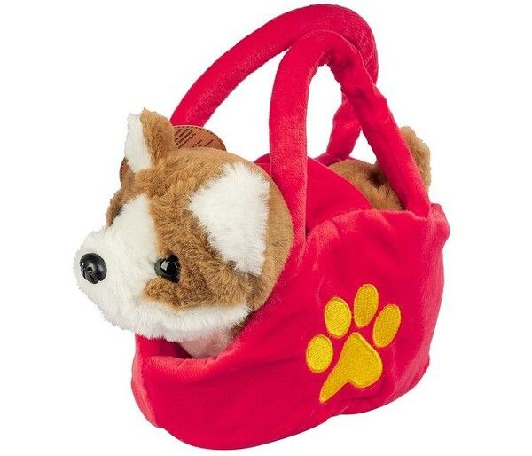 Интерактивная игрушка Bondibon Собака в сумочке 17 см