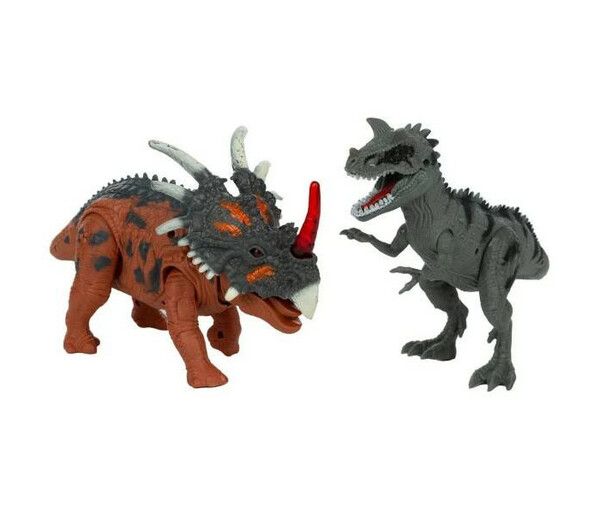 Интерактивная игрушка KiddiePlay Фигурки динозавра Трицератопс и Карнотавр