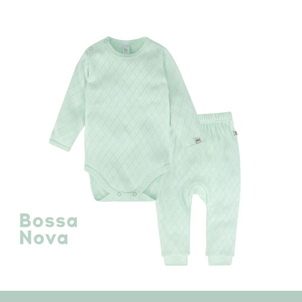 Bossa Nova Комплект для новорожденных Ажур 055БК (боди и ползунки)