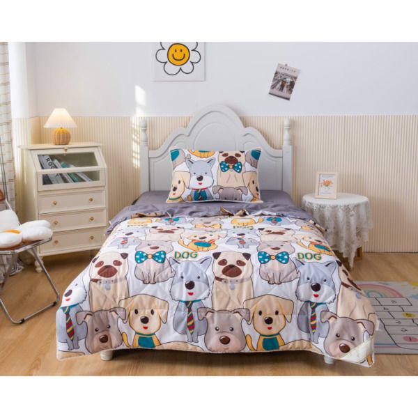 Постельное белье Sofi de MarkO 1.5-спальное Собачки с одеялом (3 предмета)