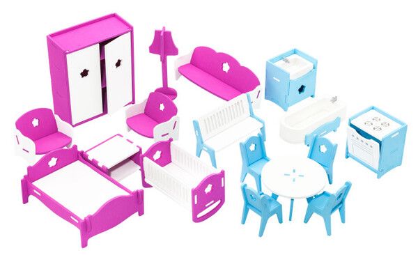 Alatoys Кукольная мебель (17 предметов)
