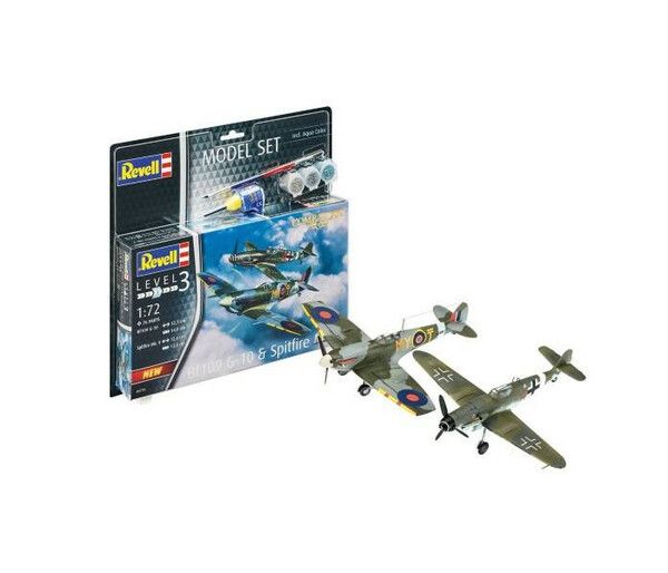 Revell Набор Combat Set истребитель-низкоплан Bf109G-10 и Спитфайр Mk.V