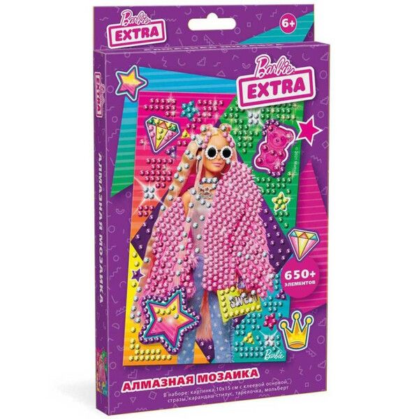Barbie Алмазная мозаика Extra 10х15 см