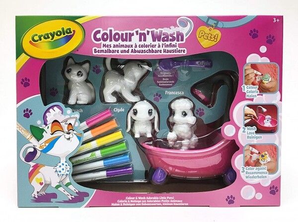 Crayola Фигурки для раскрашивания Washimals Набор с ванной