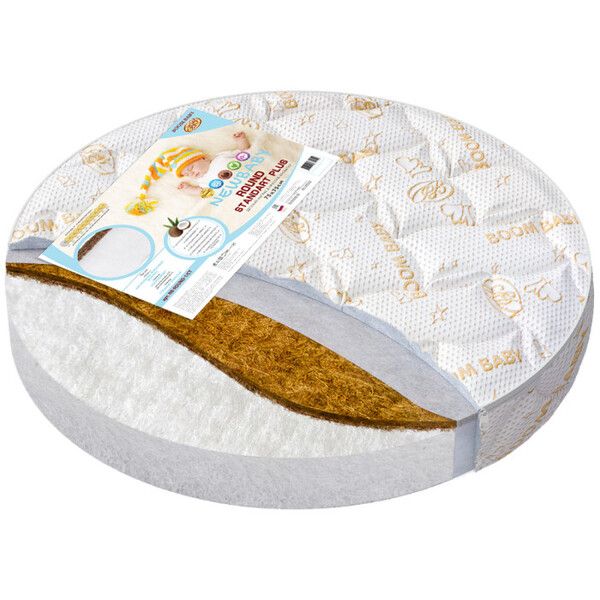 Матрас BoomBaby NewBaby-Round Standart plus 75x75x11