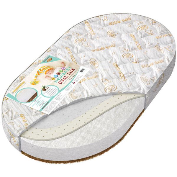 Матрас BoomBaby NewBaby-Oval Lux 125x75x12