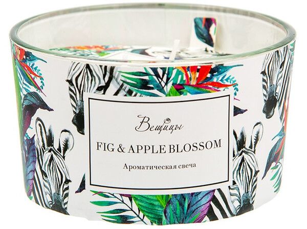 Вещицы Ароматическая свеча Fig & Apple Blossom в стекле