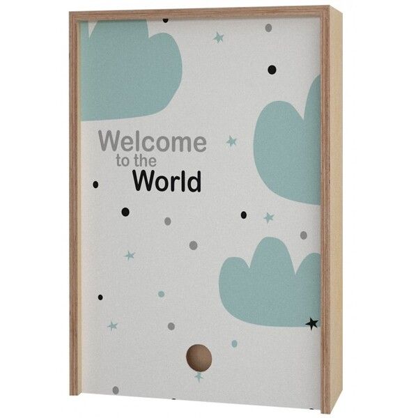Акушерство Деревянная подарочная коробка Memory Box Welcome to the World 38х25х10 см