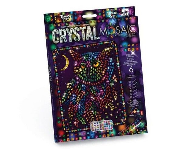 Danko Toys Набор креативного творчества Crystal Mosaic Сова