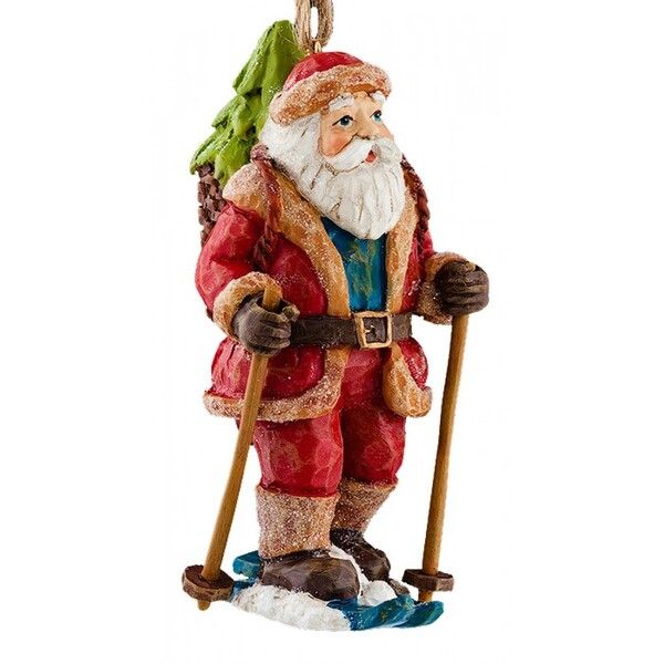 ErichKrause Ёлочная игрушка Санта на лыжах 11 см
