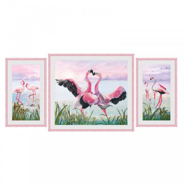 Нова Слобода Набор для вышивания СР №42 6550 Танец фламинго 60x30 см