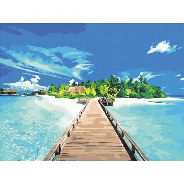 Остров Сокровищ Картина по номерам Райское наслаждение 40х50 см