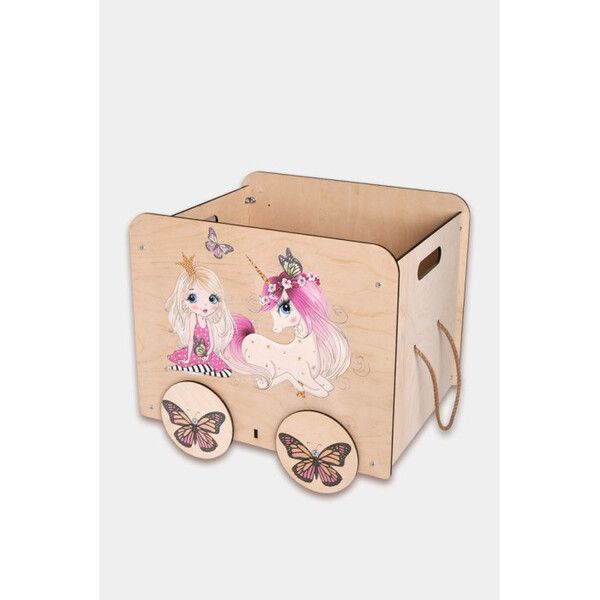 PeMa Kids Ящик для игрушек Принцесса с единорогом 46х36.5х35 см