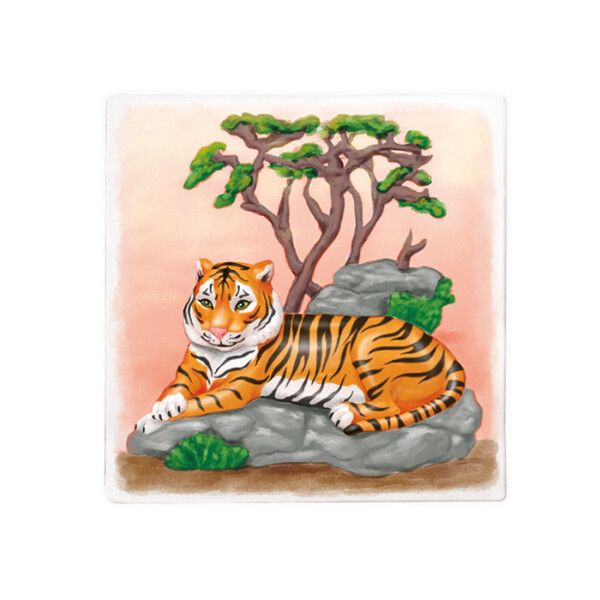 Раскраска Maxi Art многоразовая Тигр 20х20 см