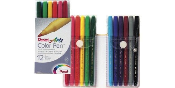 Фломастеры Pentel Color Pen 12 цветов