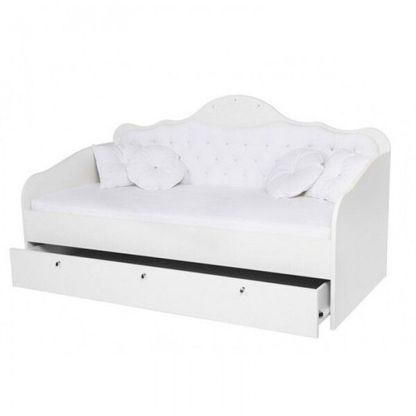 Подростковая кровать ABC-King диван Princess Фея со стразами Сваровски без ящика и матраса 190x90 см