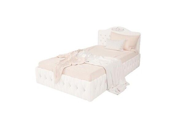 Подростковая кровать ABC-King Princess с каретной обтяжкой и подъемным механизмом 190х120 см