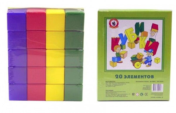 Развивающая игрушка Русский стиль Кубики 20 элементов