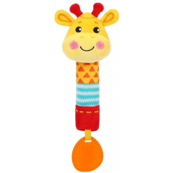 Развивающая игрушка Жирафики Пищалка с силиконовым прорезывателем Жирафик