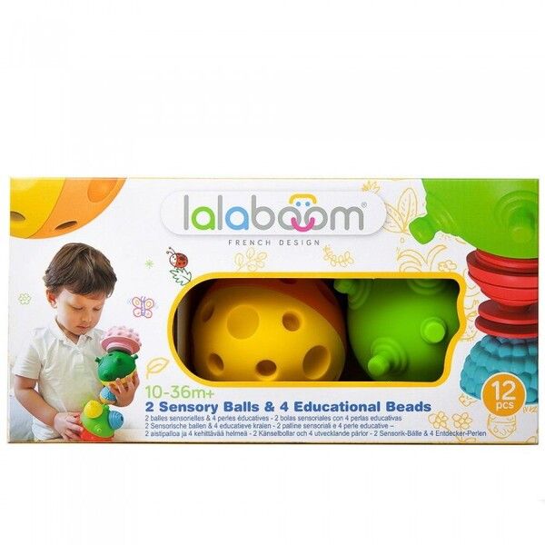 Развивающая игрушка Lalaboom 2 тактильных мяча (12 деталей)