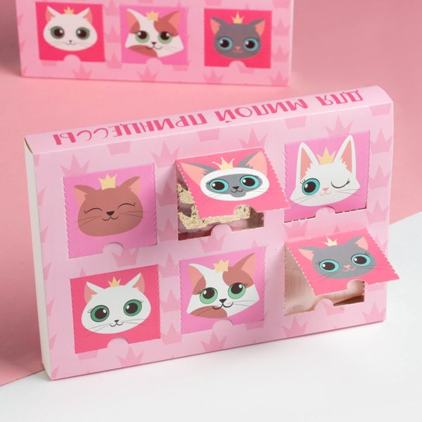 Kaftan Подарочный набор адвент Cats (носки 2 пары, брелок, заколки, зеркало)