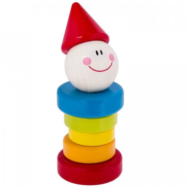 Деревянная игрушка Bondibon Пирамидка Клоун ВВ2194
