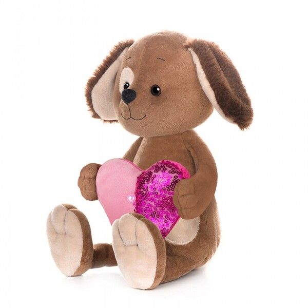 Мягкая игрушка Maxitoys Luxury Romantic Toys Club Романтичный Щенок с сердечком 25 см