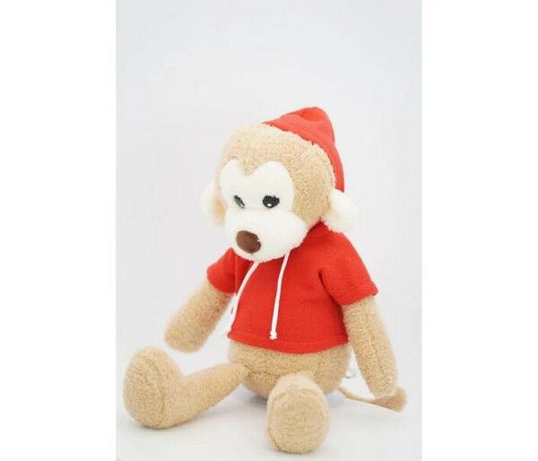 Мягкая игрушка Unaky Soft Toy Мартышка Лорейн в красной толстовке 38 см