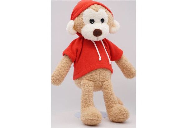 Мягкая игрушка Unaky Soft Toy Мартышка Лорейн в красной толстовке 26 см
