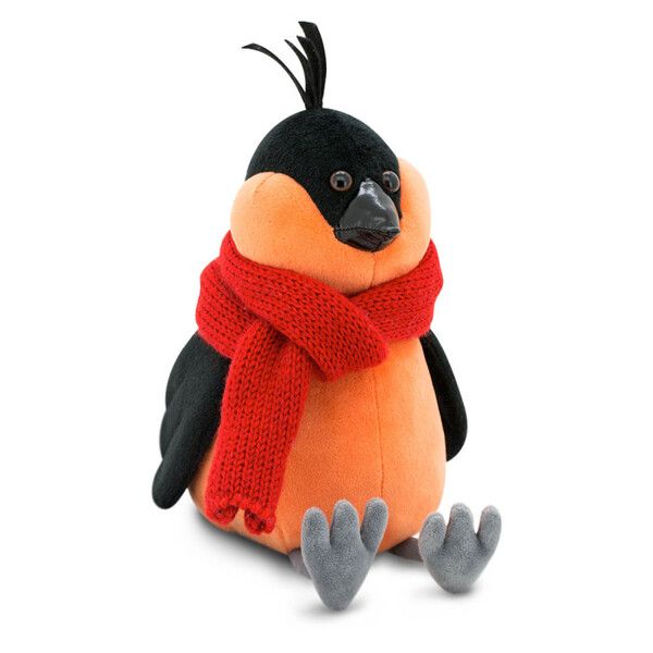 Мягкая игрушка Orange Life Снегирь Боб Красный шарф 20 см