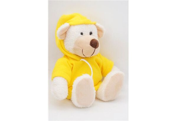 Мягкая игрушка Unaky Soft Toy Медведь Ахмед с шариками в желтой толстовке 27 см