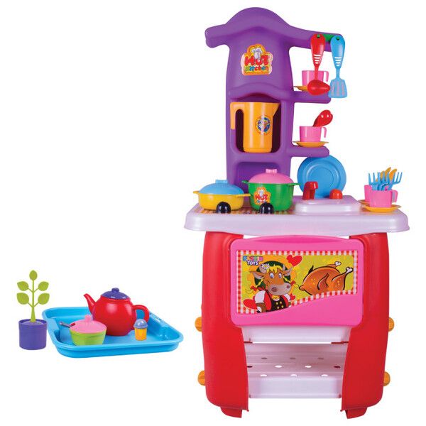 Zarrin Toys Кухня игровая Hut Kitchen с набором (45 предметов)