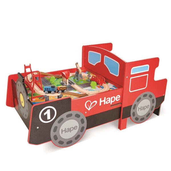 Hape Игровой железнодорожный локомотив для малышей (17 аксессуаров)