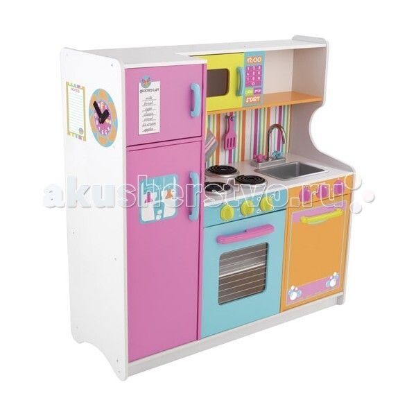 KidKraft Большая детская игровая кухня Делюкс (Deluxe Big & Bright Kitchen)
