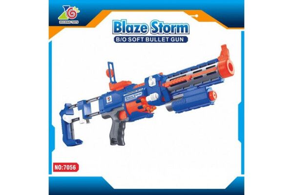 Zecong Toys Автомат Blaze Storm с мягкими пулями на батарейках + фонарик