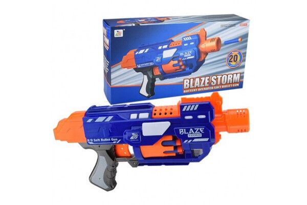 Zecong Toys Пистолет Blaze Storm с мягкими пулями на батарейках
