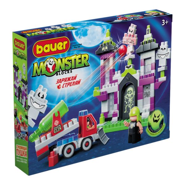Конструктор Bauer Monster Blocks Средний дом с привидениями (155 элементов)