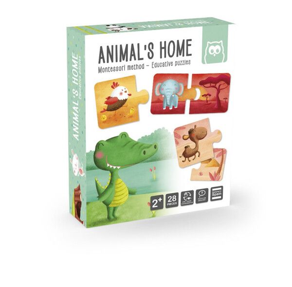 Eurekakids Обучающая головоломка-пазл Животные и их дом