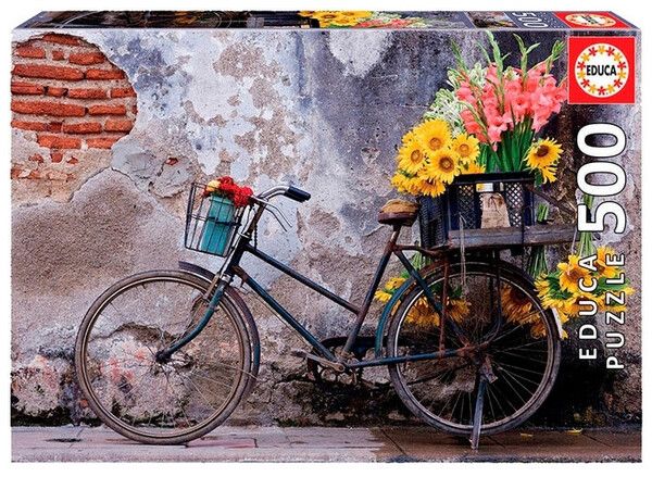 Educa Пазл Велосипед с цветами 500 деталей
