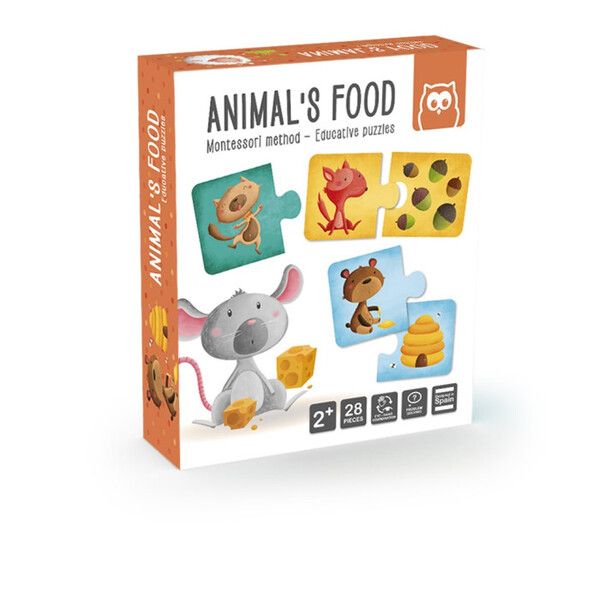 Eurekakids Обучающая головоломка-пазл Животные и еда