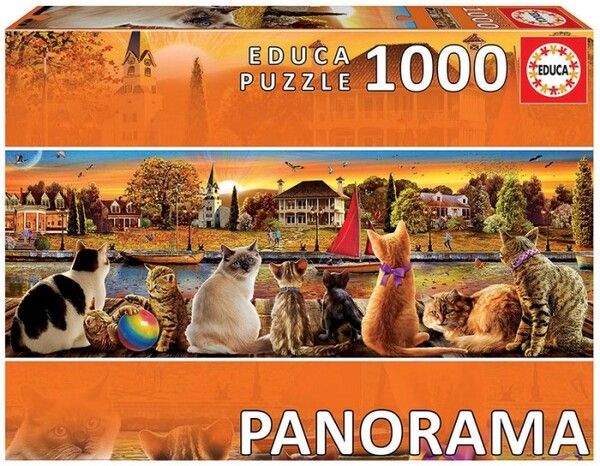 Educa Пазл панорама Коты на набережной (1000 деталей)