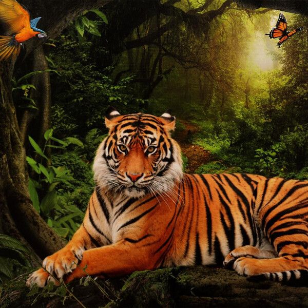 Умные игры Пазлы Удивительный мир. Тигр в джунглях 500 деталей