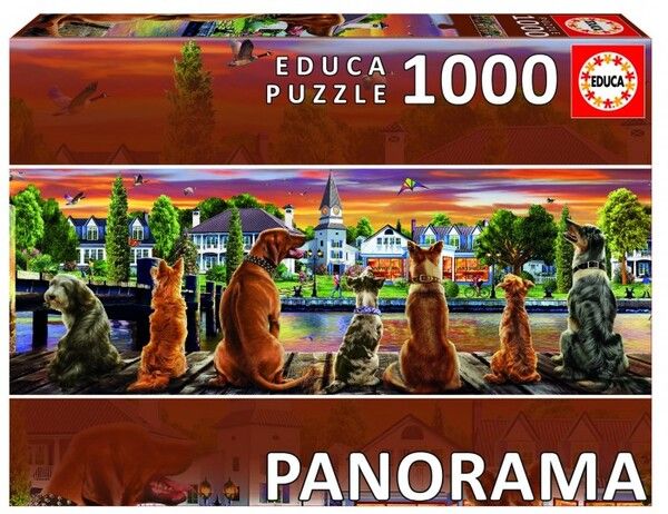 Educa Пазл панорама Собаки на набережной (1000 деталей)