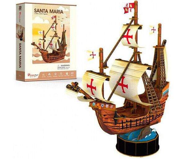 CubicFun 3D пазл Корабль Санта-Мария 93 детали