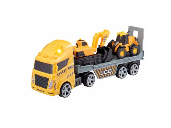 JCB Игровой набор для детей Строительный автоперевозчик JCB с машинками