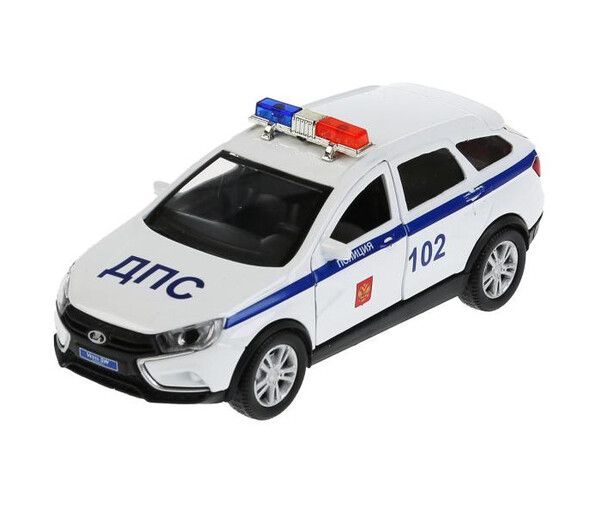 Технопарк Машина металлическая Lada Vesta SW Cross Полиция 12 см