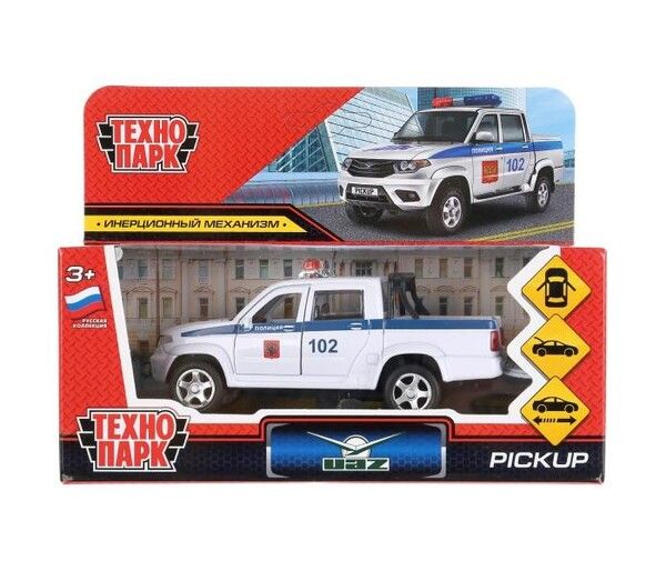 Технопарк Инерционная машина УАЗ Pickup Полиция